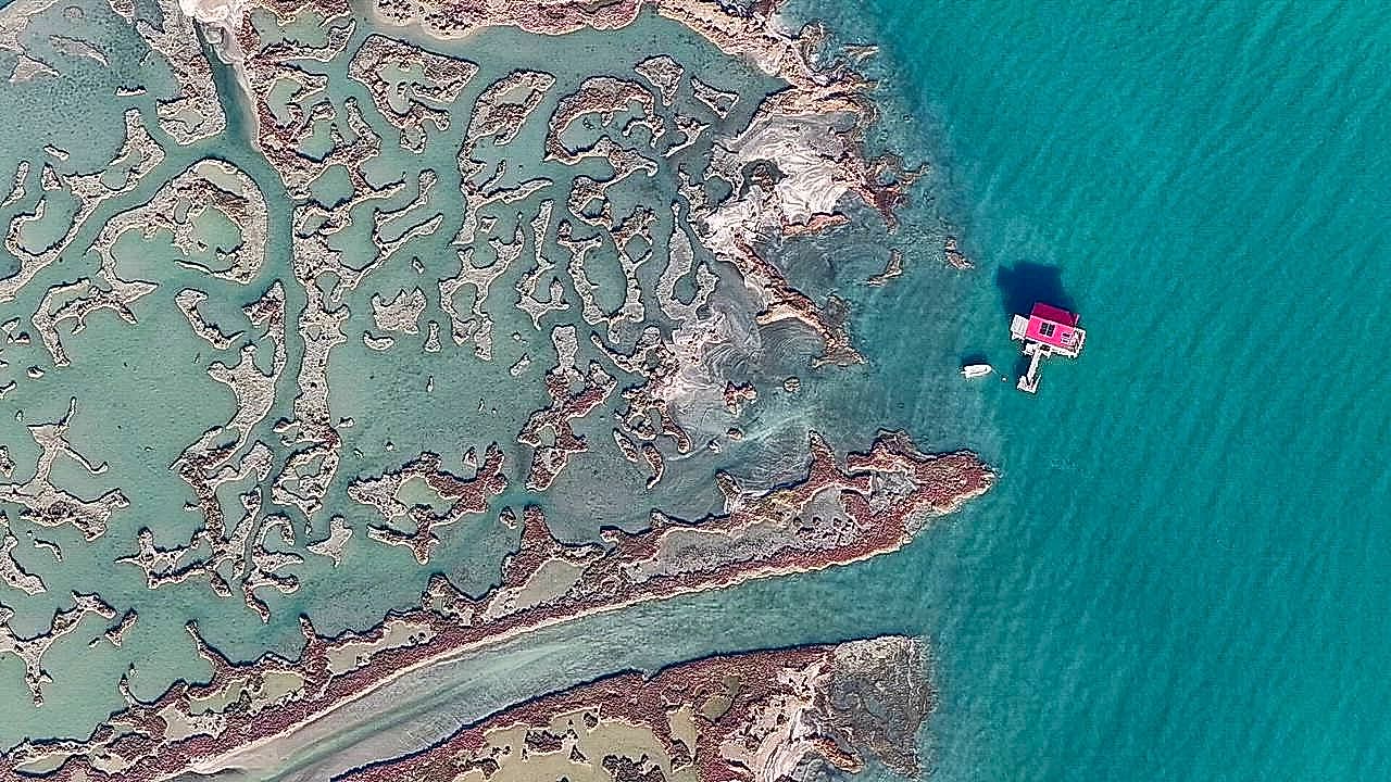 These drone images reveal the mesmerizing beauty of a lagoon in