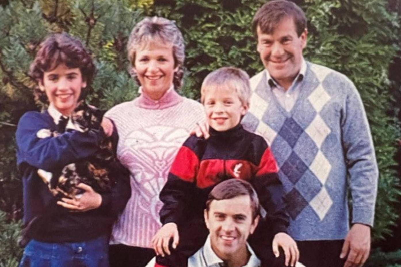 Rob and Dianne pictured with Ronnie (right) and their two children, Lloyd and Katie in 1988
