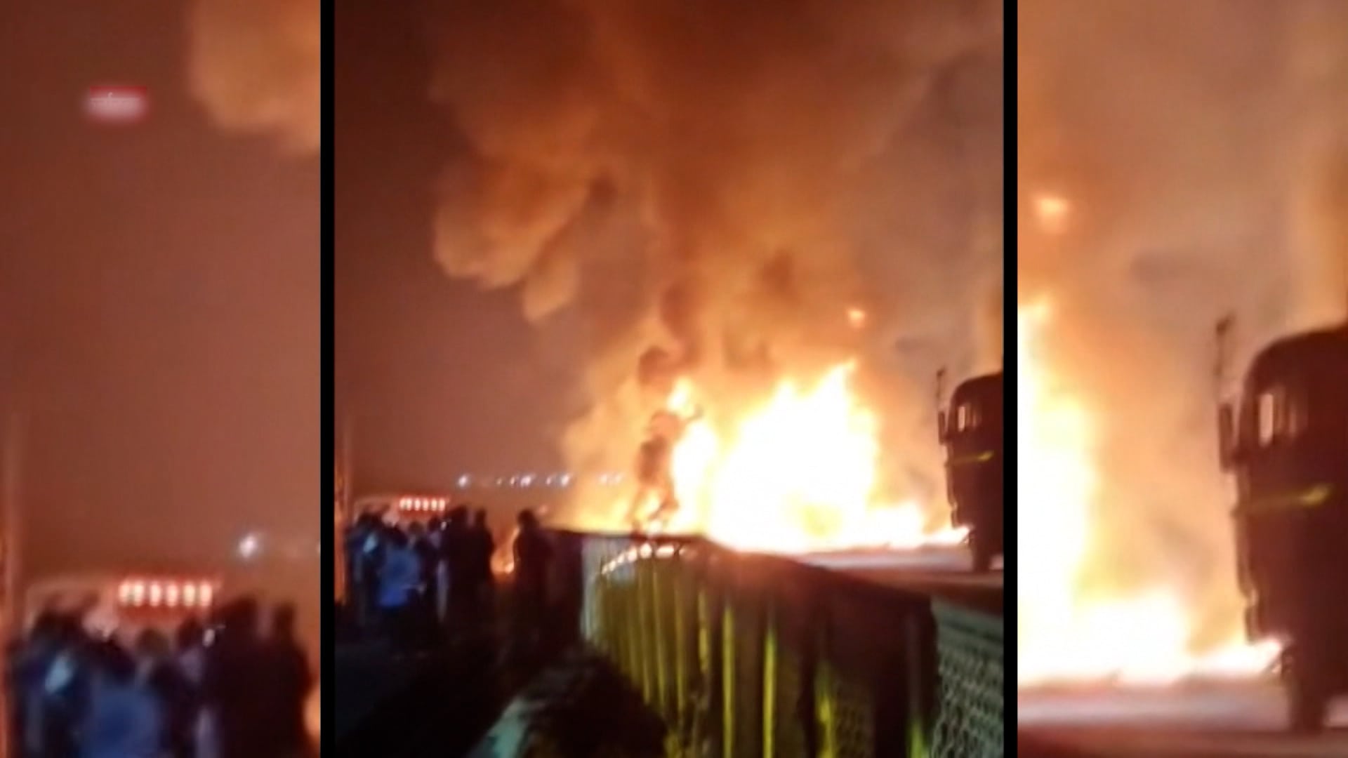 10 killed as bus catches fire after collision with truck in Karnataka