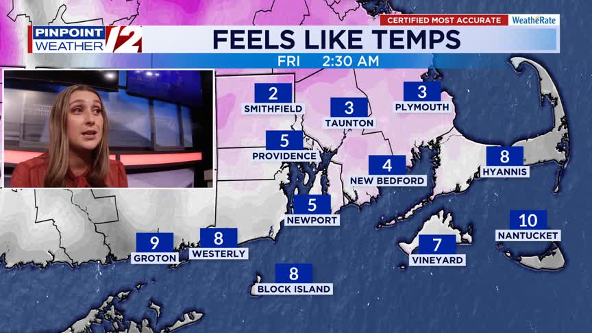 WPRI 12 weather now 12/24/25: Dry and quiet for Santa tonight; mainly ...