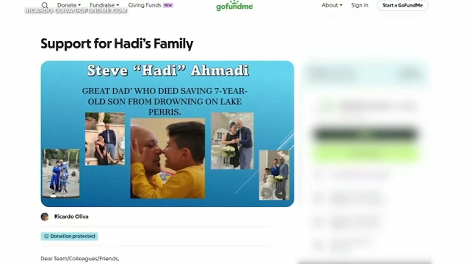 GoFundMe created for father who died while saving son from drowning in ...