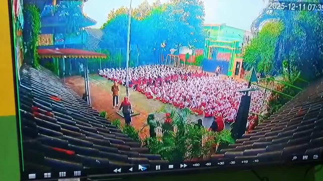 Car rams through school gates injuring 19 pupils and teacher in Indonesia