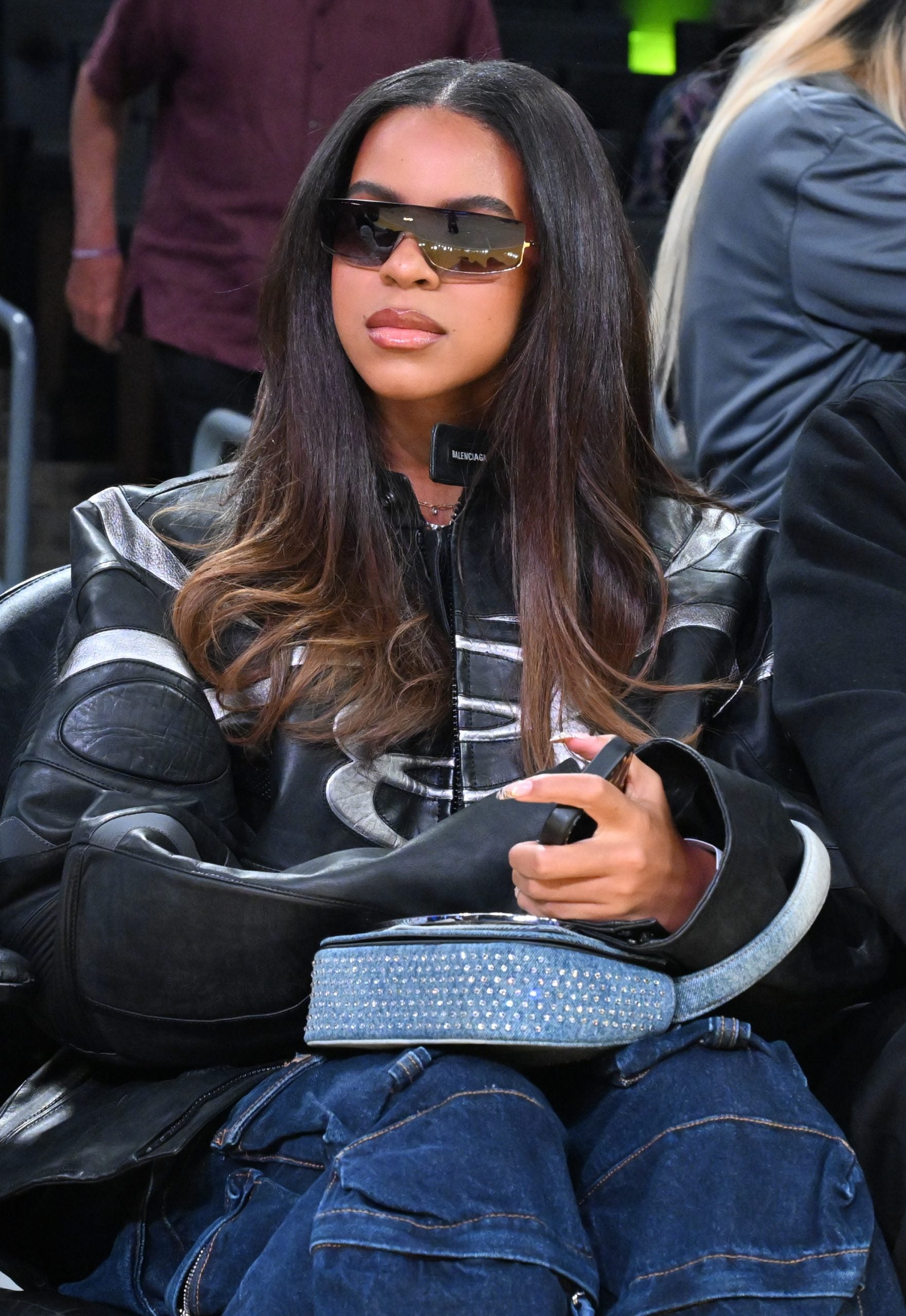 Blue Ivy channeled Beyoncé with her courtside silk press