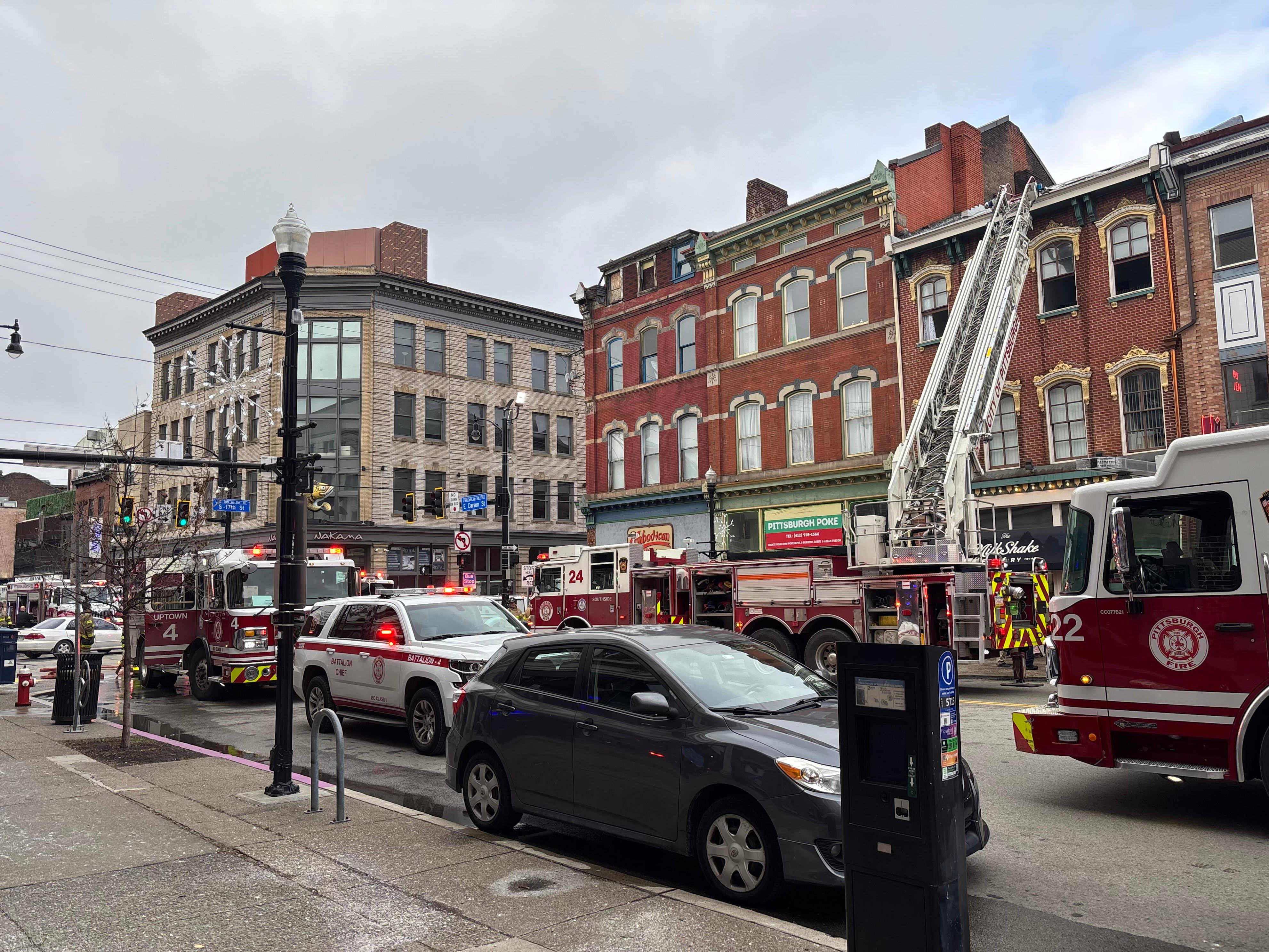 Firefighters contain apartment fire above Milkshake Factory in ...