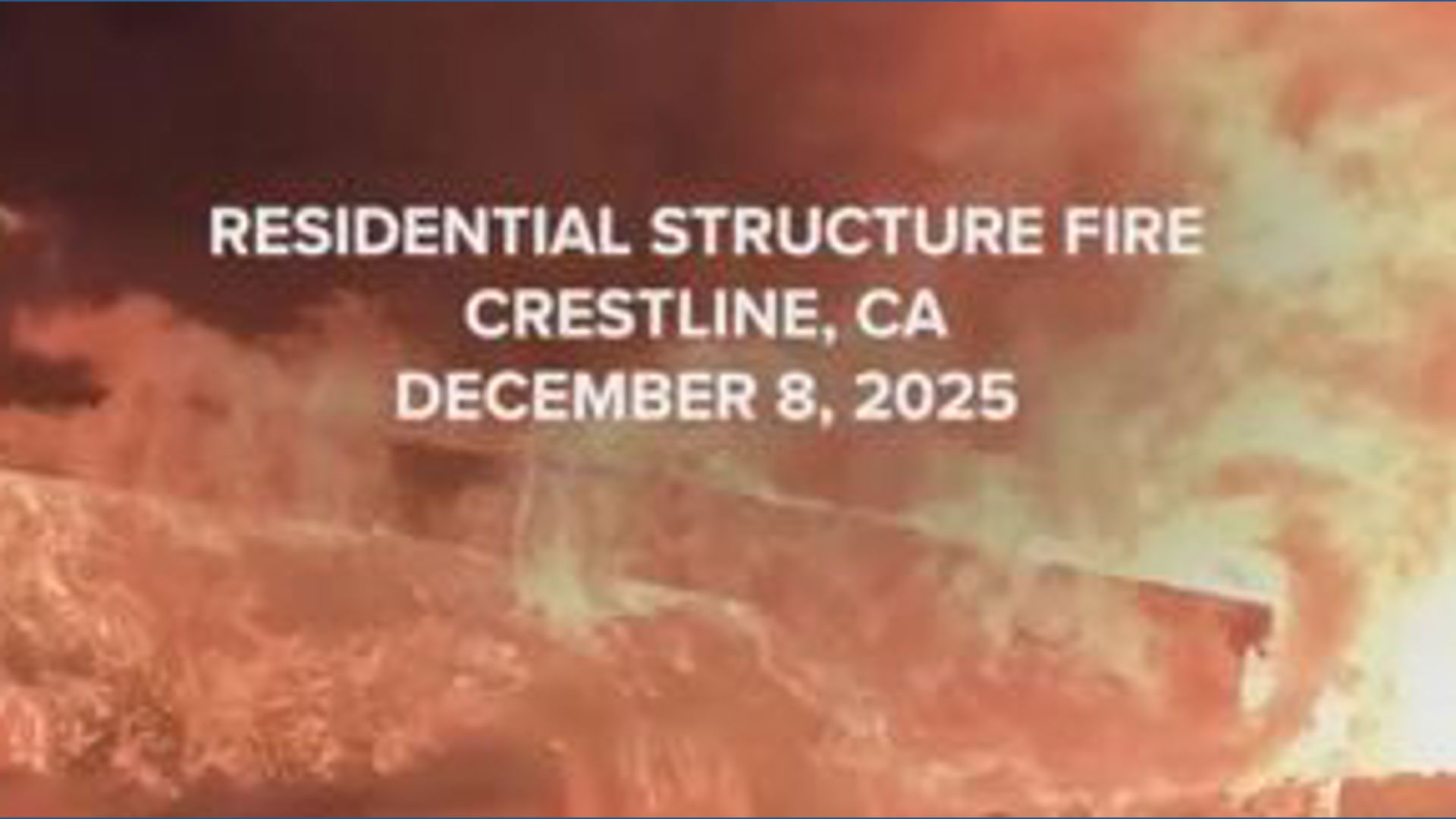 Massive house fire in San Bernardino County in California