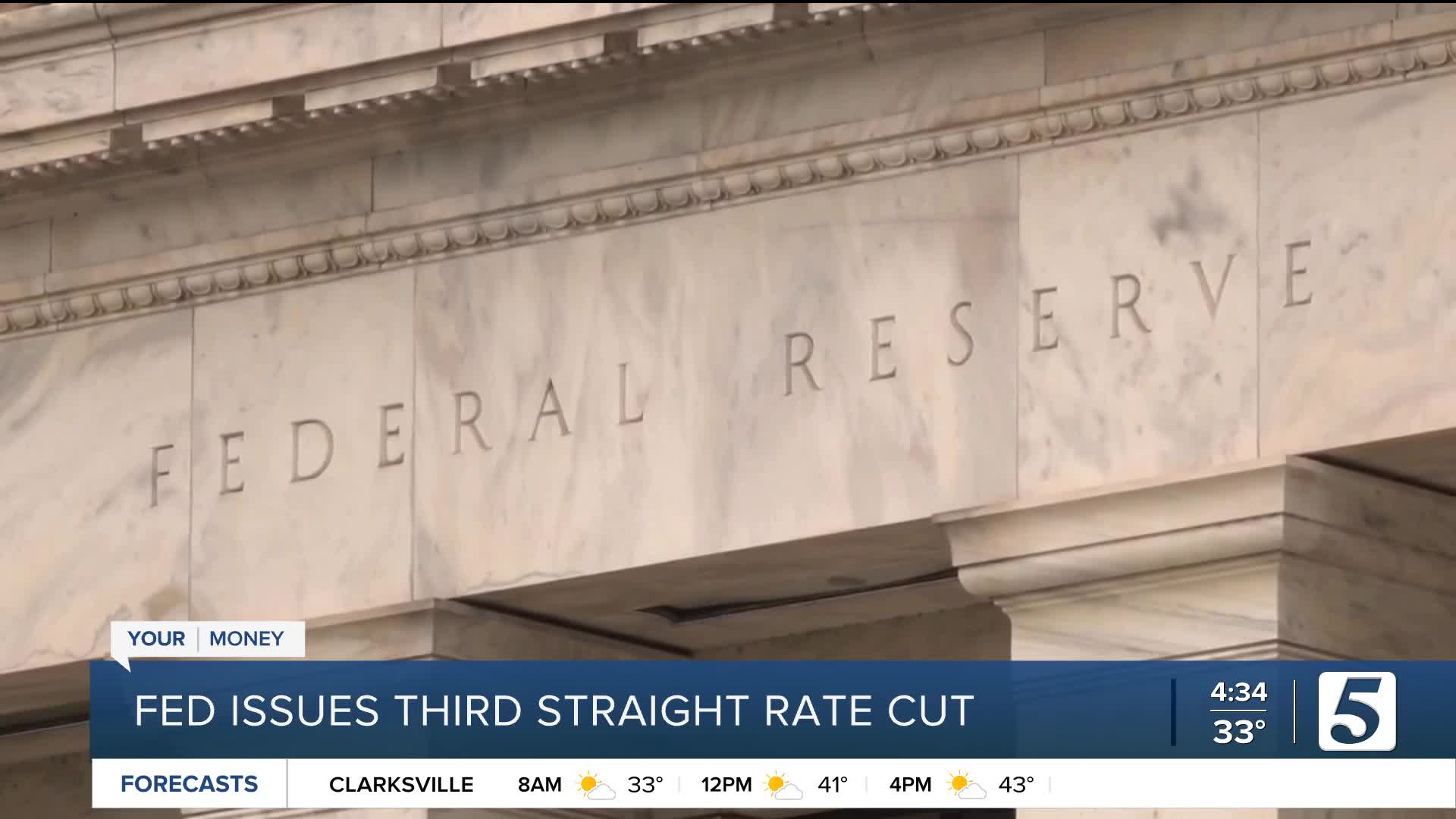 Fed cuts interest rate for third time this year, signals only one cut ...