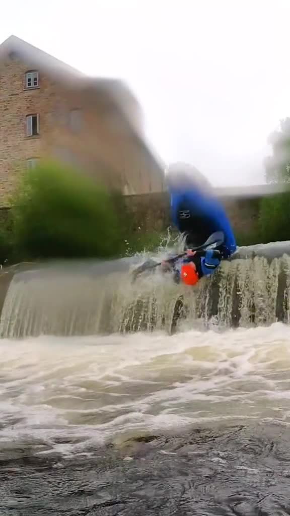 Kayak fail: Taking a spill over the waterfall