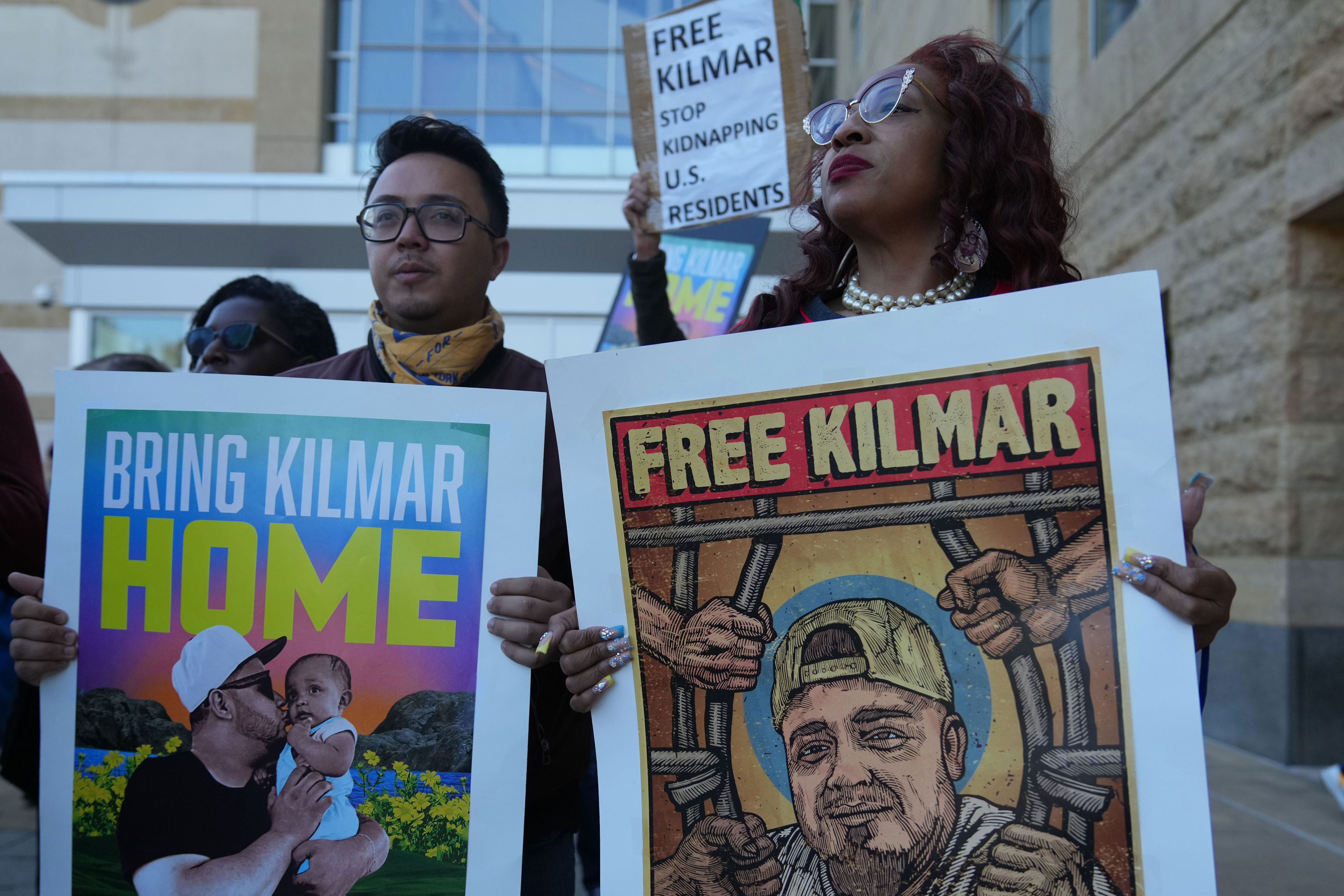 The wrongly deported Salvadoran immigrant is separately fighting criminal charges that his attorneys argue were solely brought against him in retaliation for his successful challenge of his immigration case (AP)