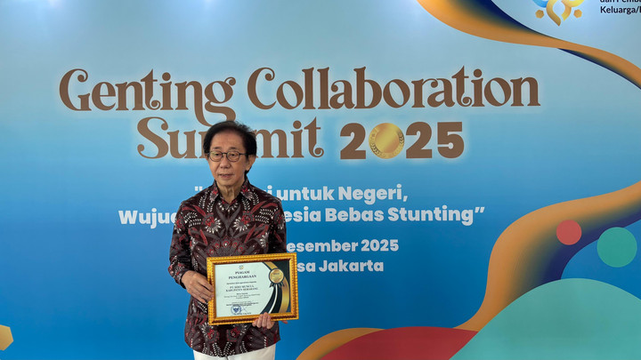 Sido Muncul Dapat Penghargaan Gold Genting 2025, Konsisten Lawan Stunting