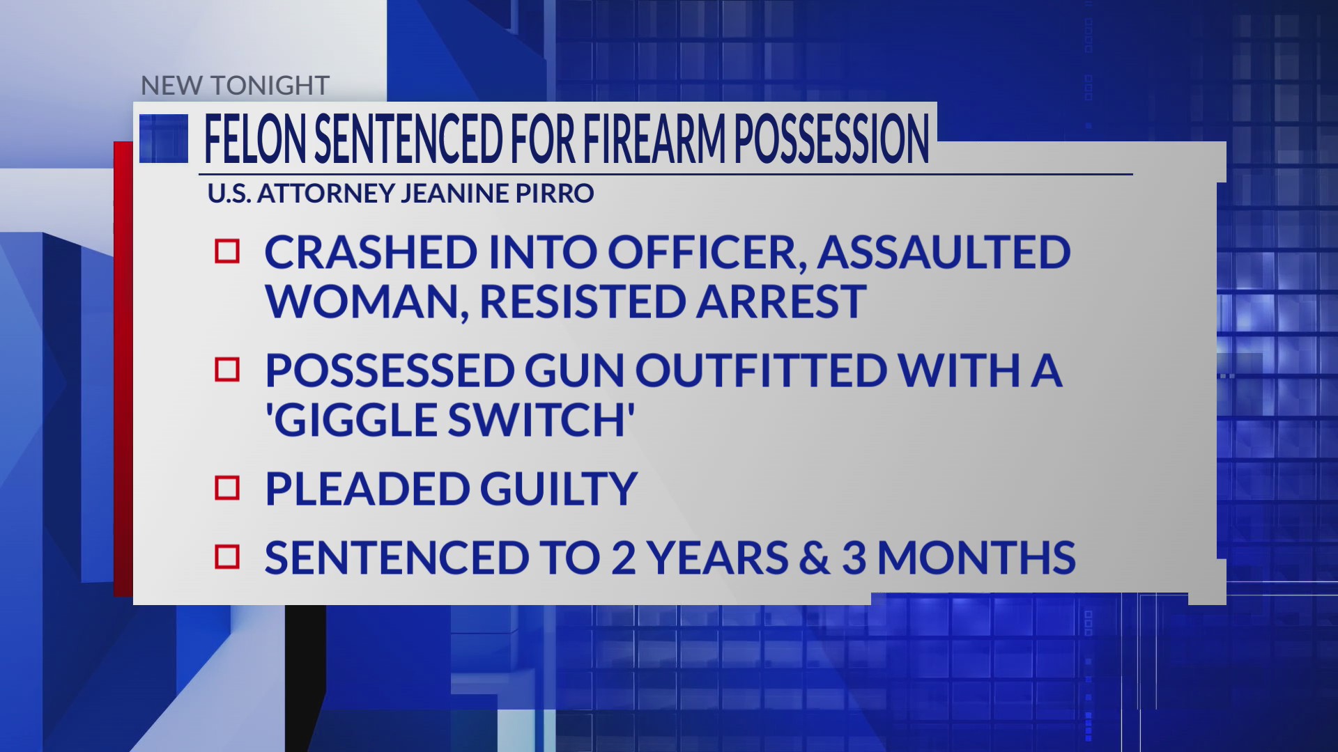 Felon sentenced for firearm possession