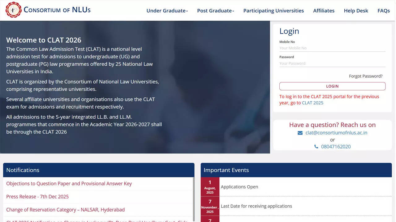 CLAT 2026 answer key challenge window closes 5 pm today as NLUs revise ...