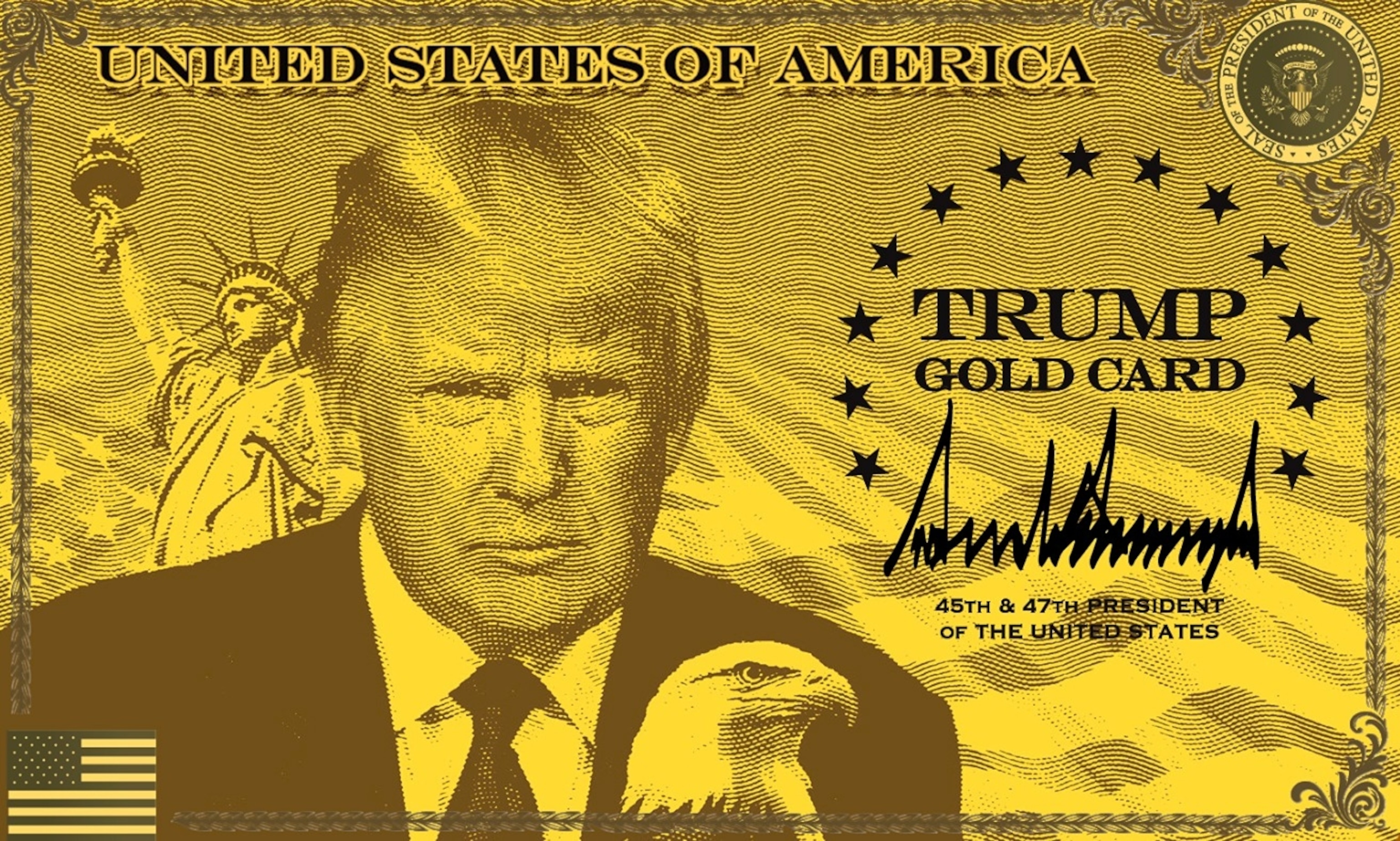 trumpcard.gov - PHOTO: The Trump Administration began accepting applications on Dec. 10th, 2025, for the Trump "Gold Card" program, a fast-tracked pathway for foreign nationals to gain permanent resident status in the U.S., starting at a million dollars.