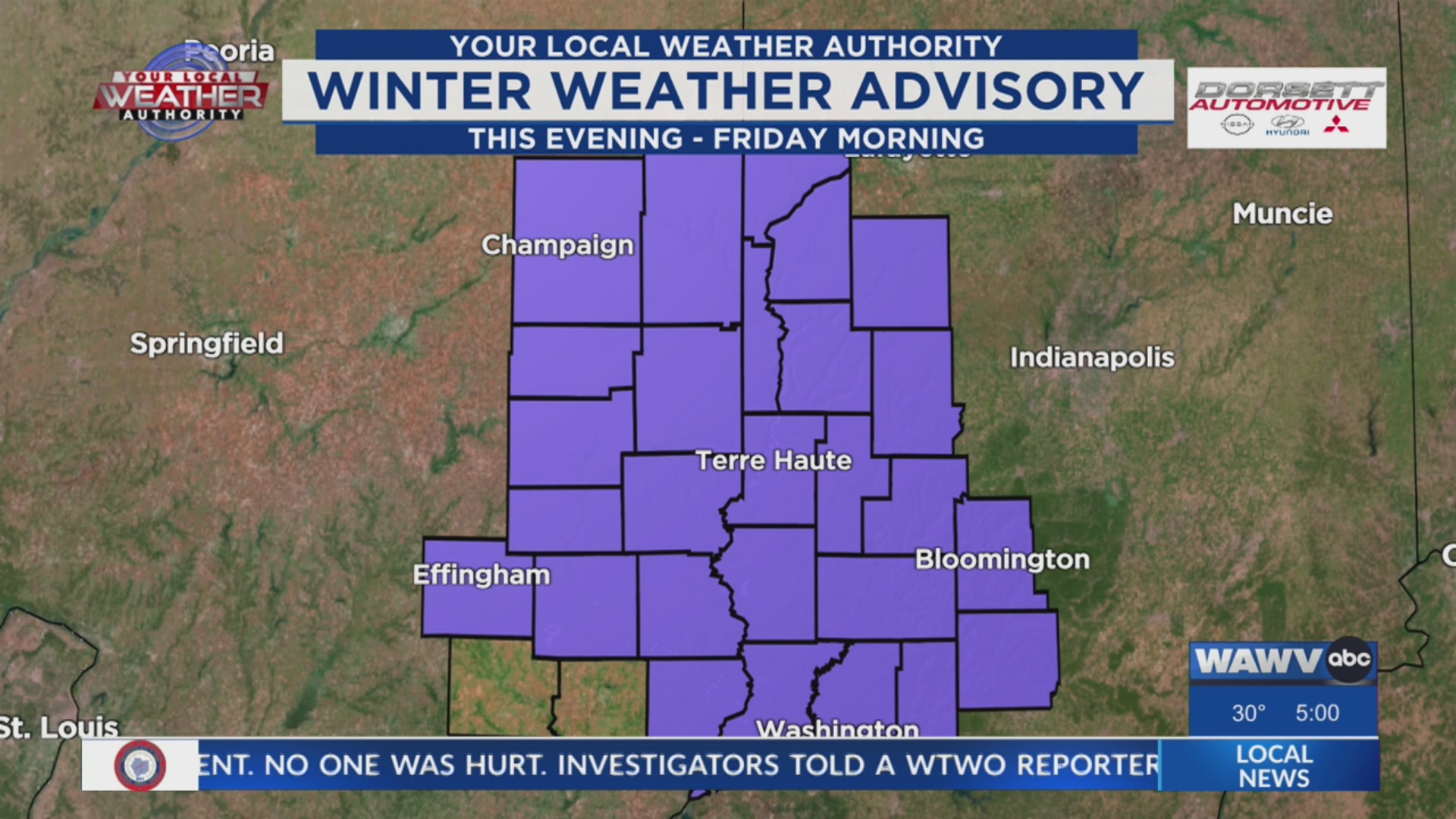 Winter weather advisory begins tonight for most of the Wabash Valley