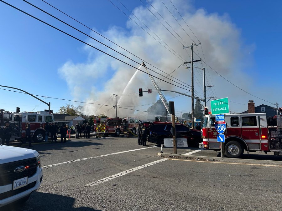 Underground gas explosion erupts into massive structure fire on ...