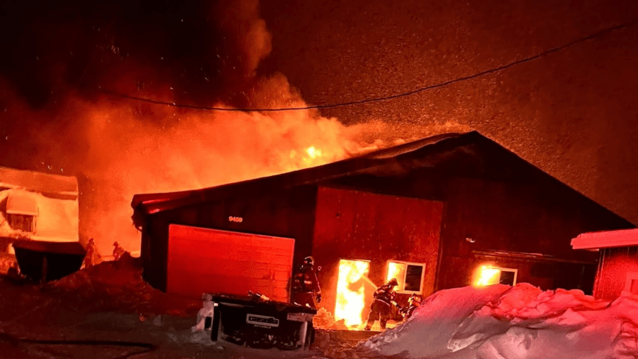 Photos: Crews battle barn fire, elements in Chautauqua Co. Wednesday night