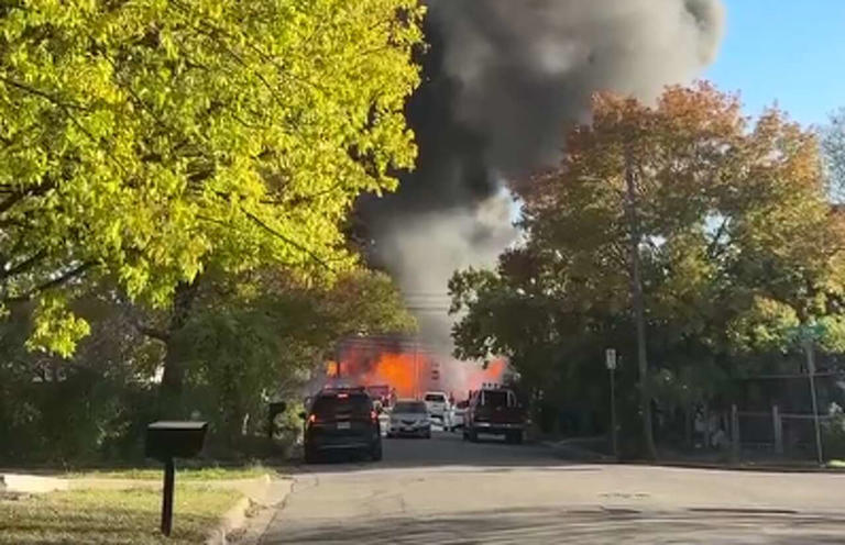 Austin fire crews battle second large fire of the day on Manor Road; no ...