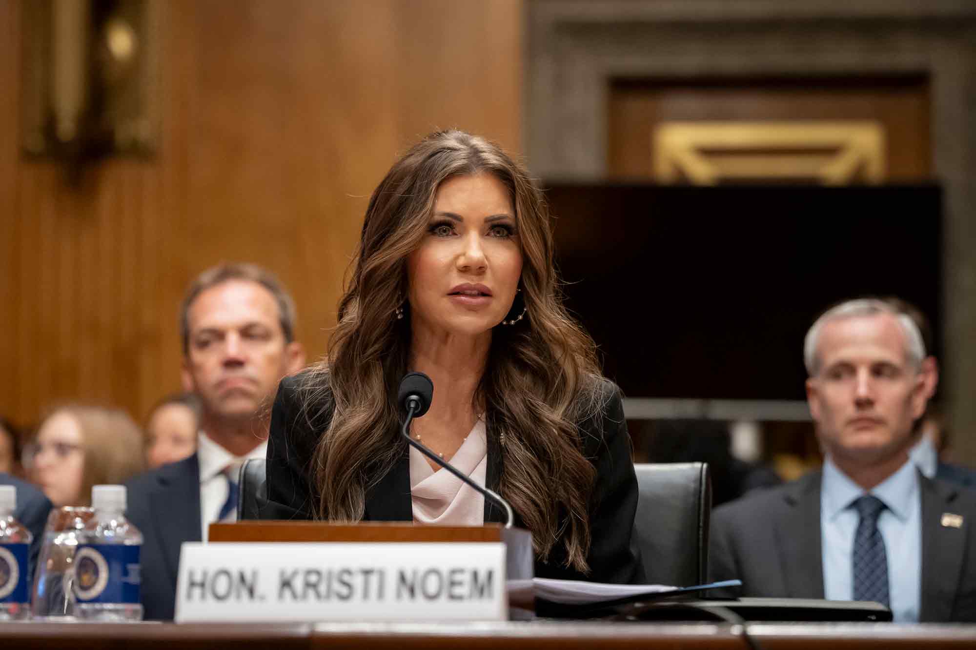 Noem manages to perjure herself before skipping out on hearing