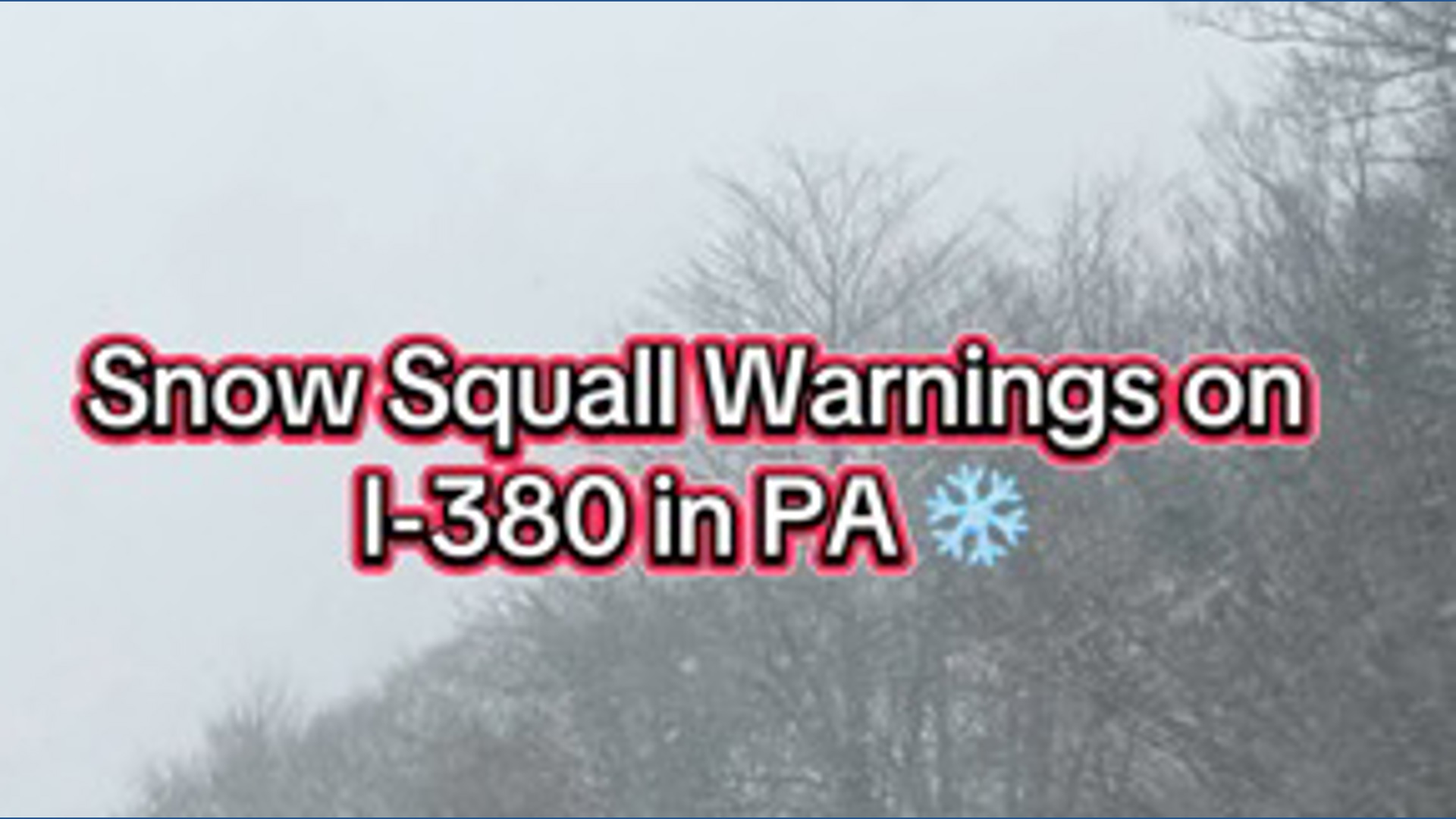 Snow squall warnings were issued this afternoon and evening for I-380