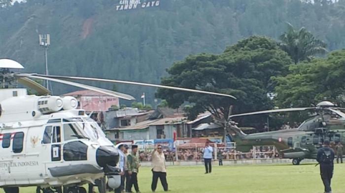 Presiden Prabowo Tiba di Takengon, Warga Sambut Antusias