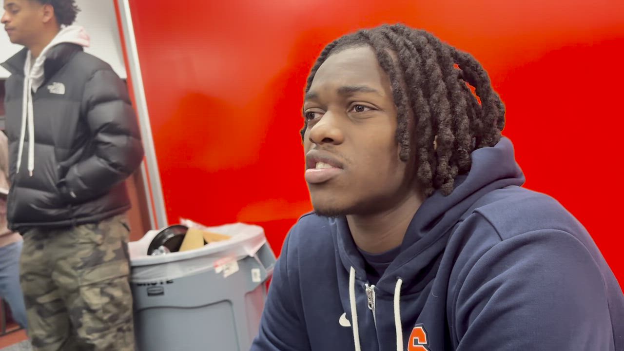 William Kyle III after Syracuse defeats St. Joseph's