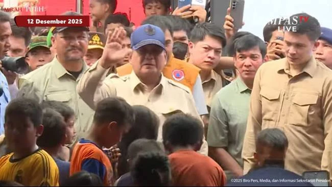Pesan Menginspirasi Prabowo untuk Anak-Anak Korban Banjir Aceh Tamiang