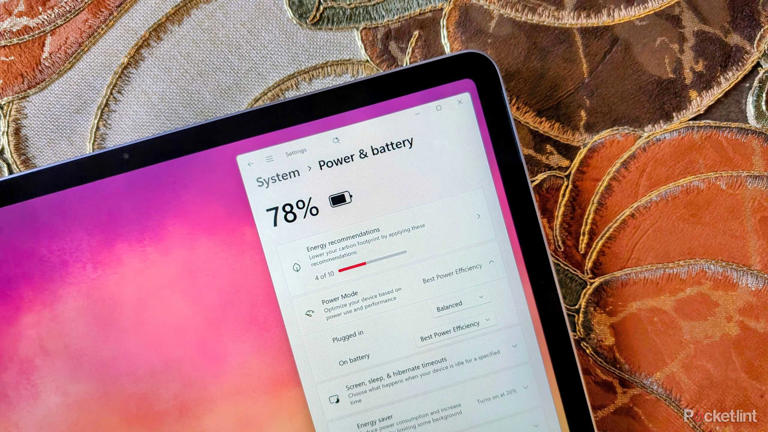 Windows 11 Power Mode settings.