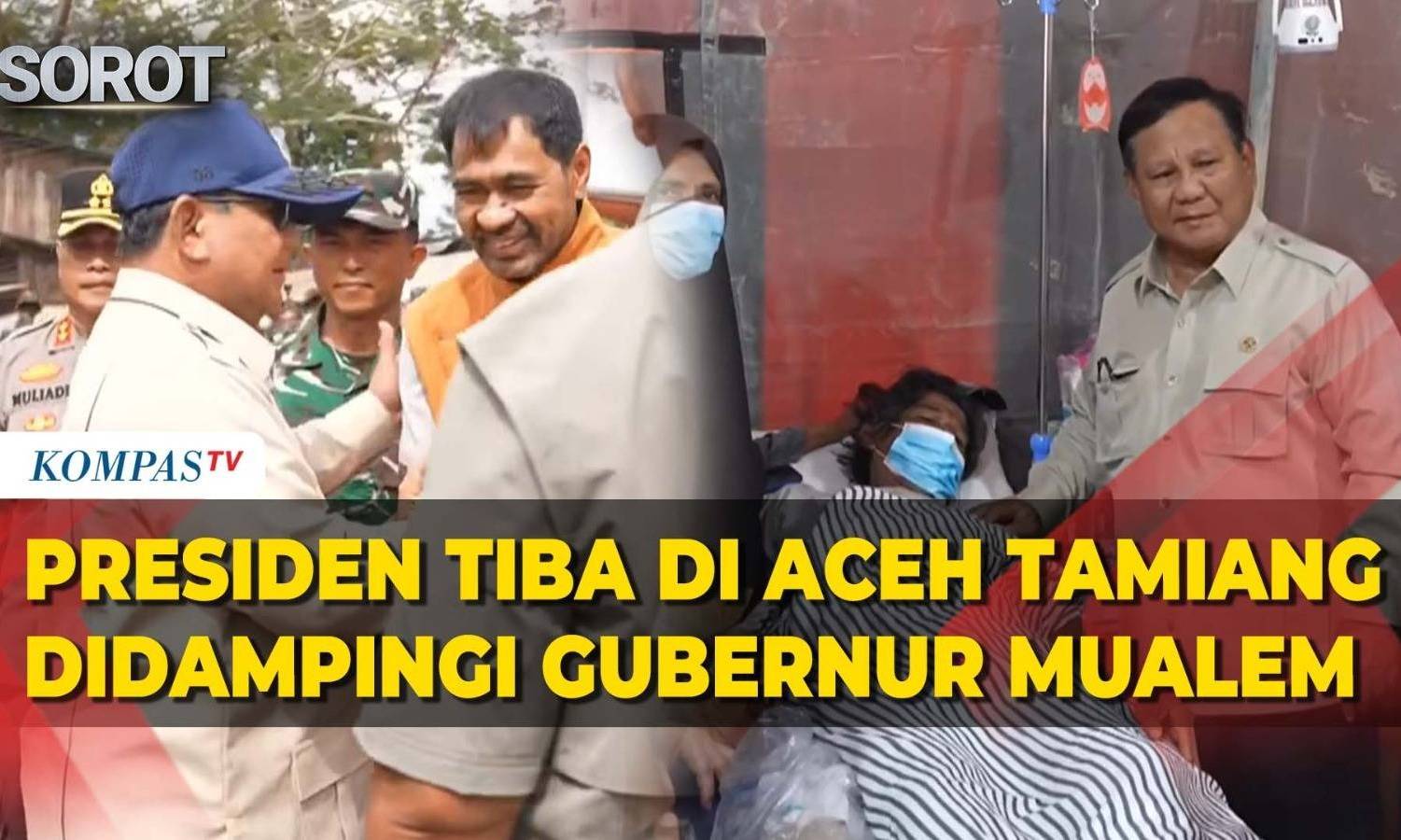 Detik-Detik Kedatangan Presiden ke Aceh Tamiang Bersama Gubernur Mualem