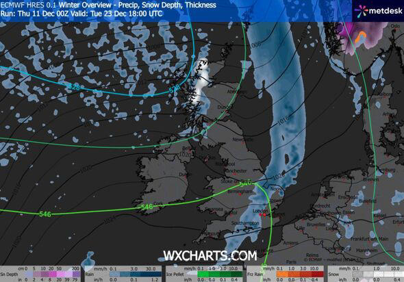 UK snow maps turn icy blue as blizzards and -2C freeze hit Britain