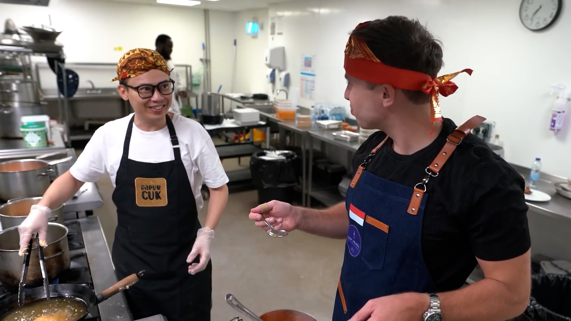 Cooking for Arsenal legends after flying 7,000 miles