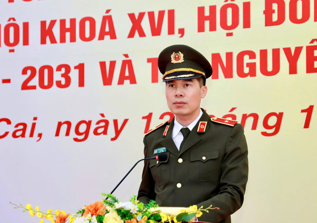 Thiếu tướng Cao Minh Huyền - Giám đốc Công an tỉnh Lào Cai. Ảnh: Tống Huệ