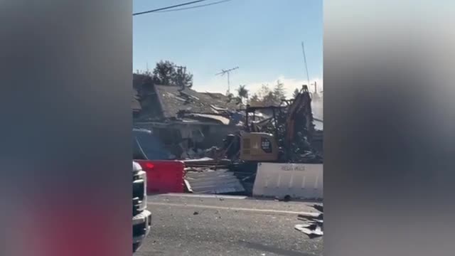 Doorbell video captures moment house blown to pieces in gas explosion