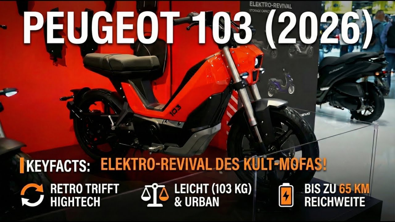 2026 Peugeot 103 Elektrik Scooter Elektrisches Revival Des Kult Mofa