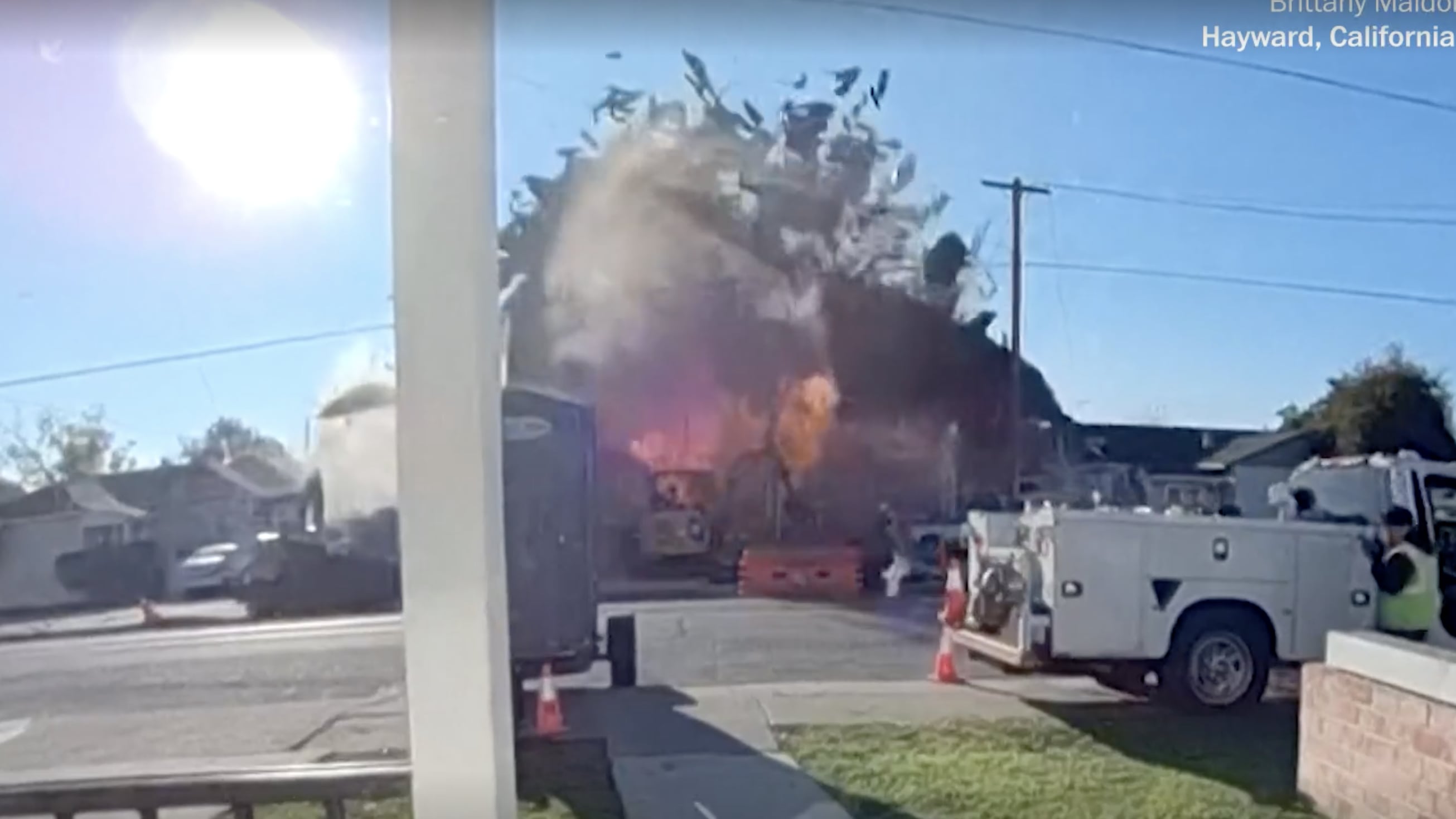 Terrifying video shows huge gas explosion rip through houses