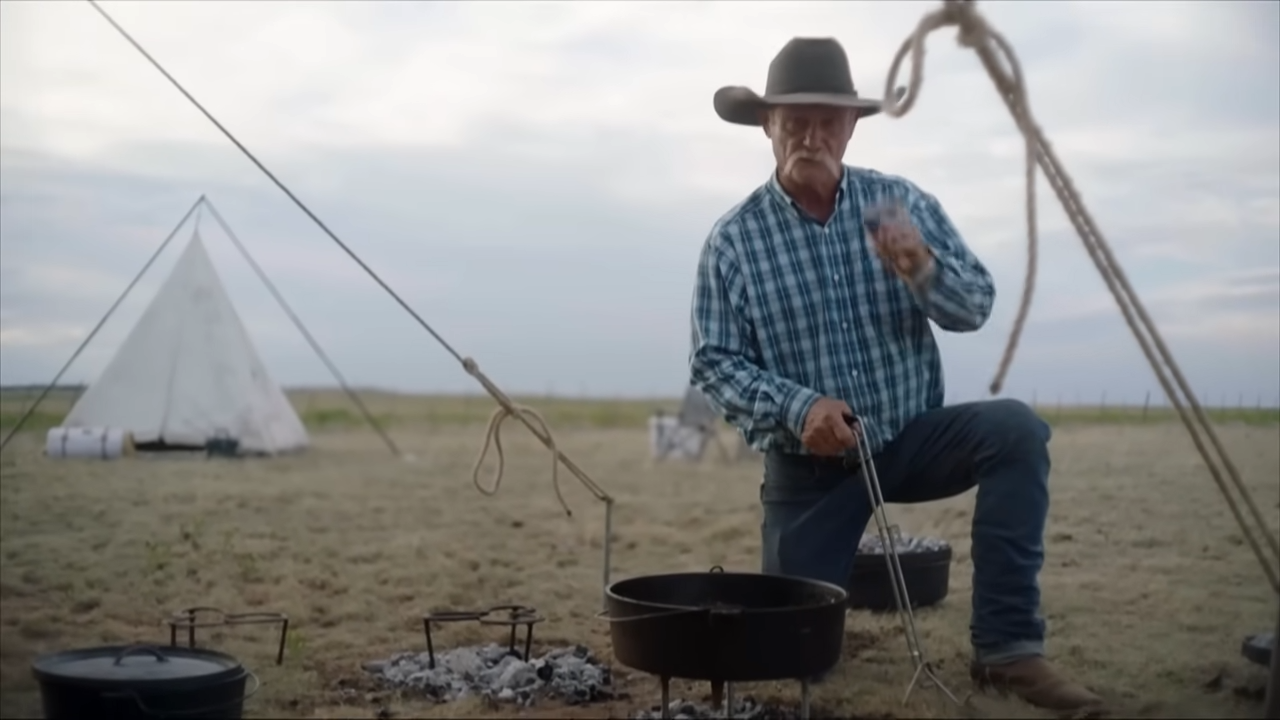 The cowboy-inspired meal combining flame-seared steak and rich bread ...