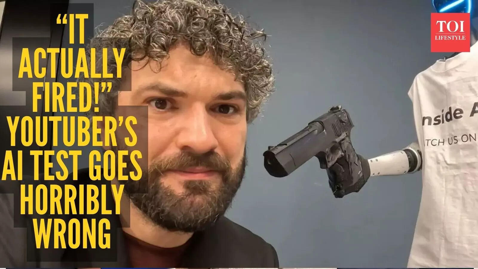 YouTuber’s AI robot suddenly shoots him on camera after one tiny prompt ...