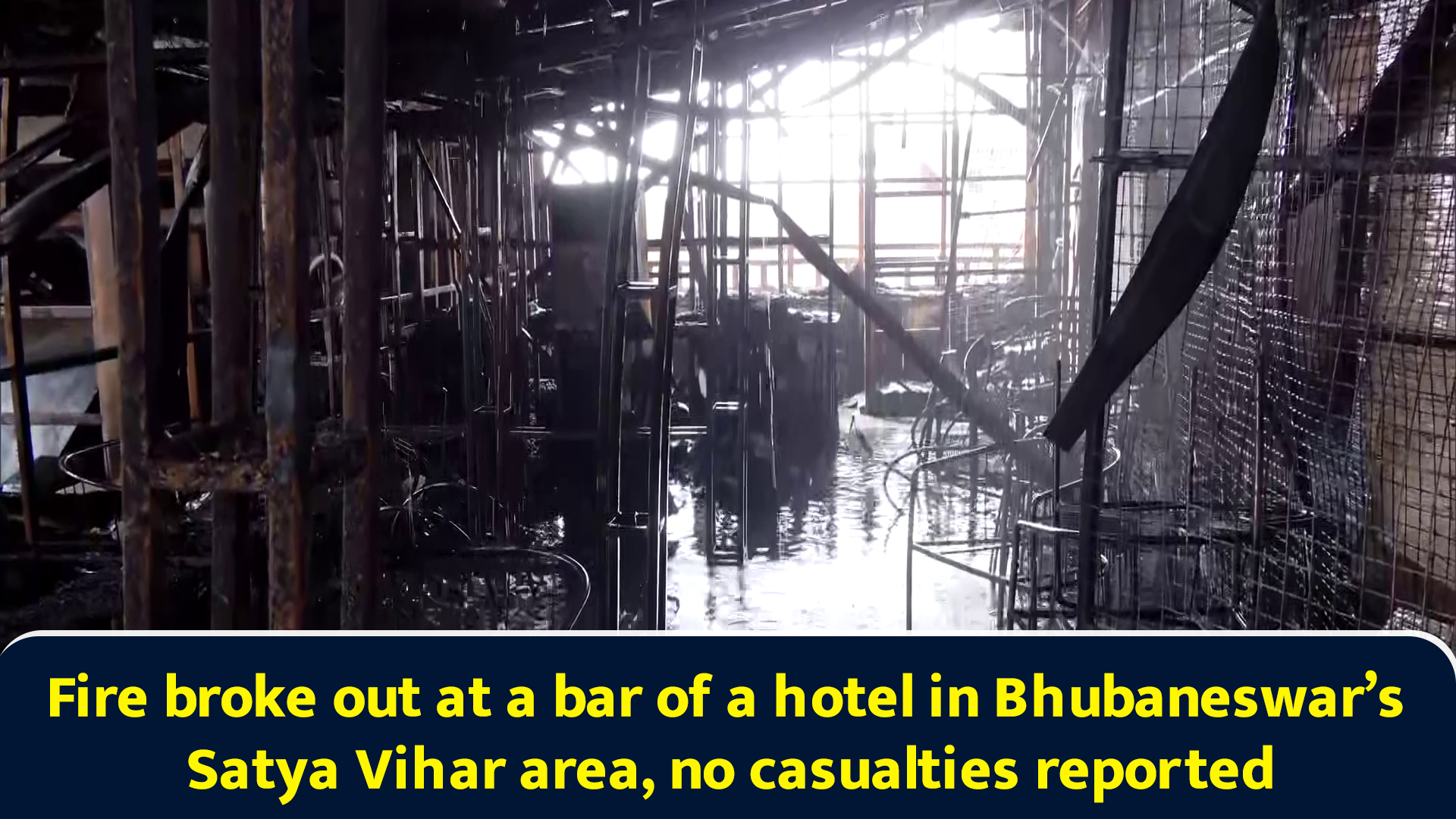 Fire breaks out at a bar of a hotel in Bhubaneswar’s Satya Vihar area ...