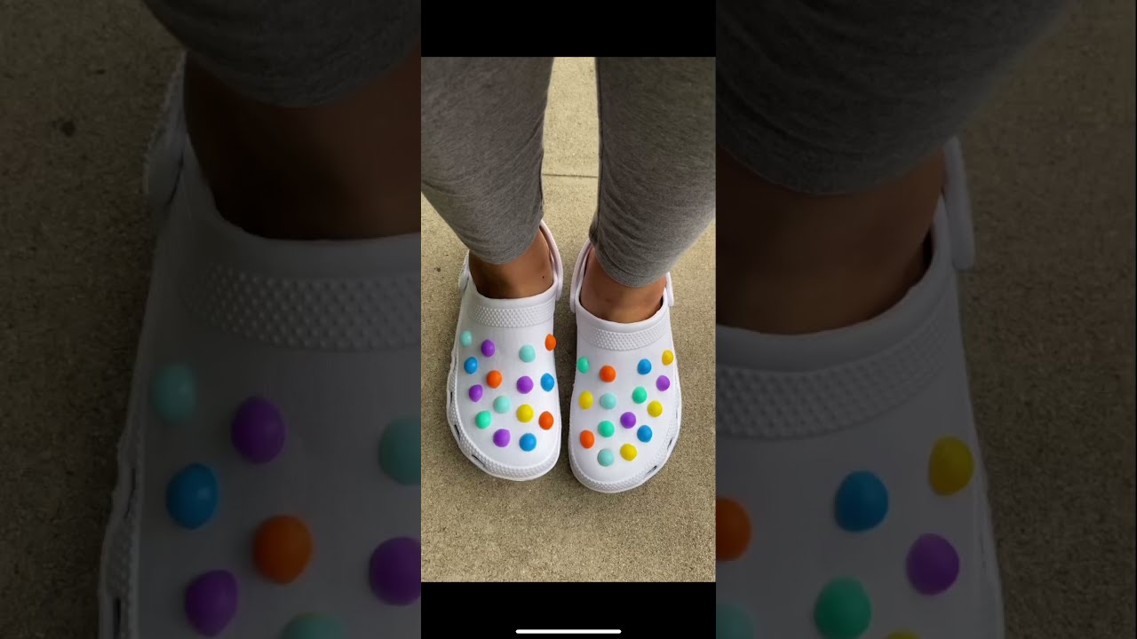 DIY Pop-It Crocs fidget shoes tutorial