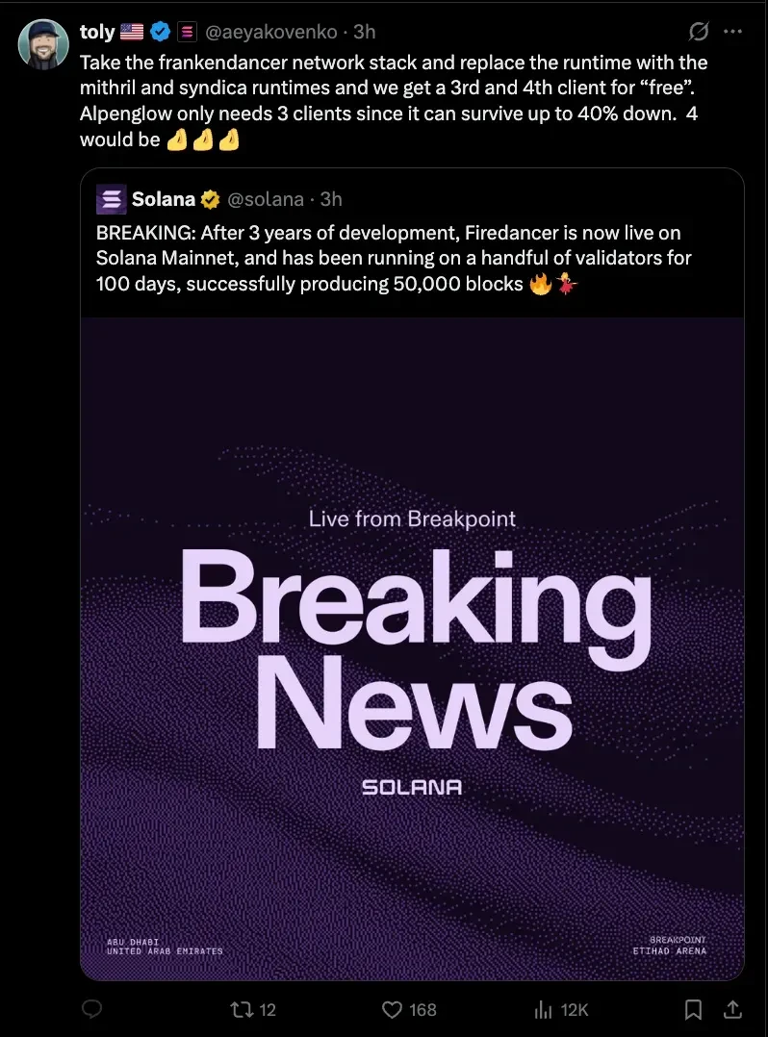 Solana outperforms Bitcoin, Ethereum after Firedancer validator goes live  on its mainnet