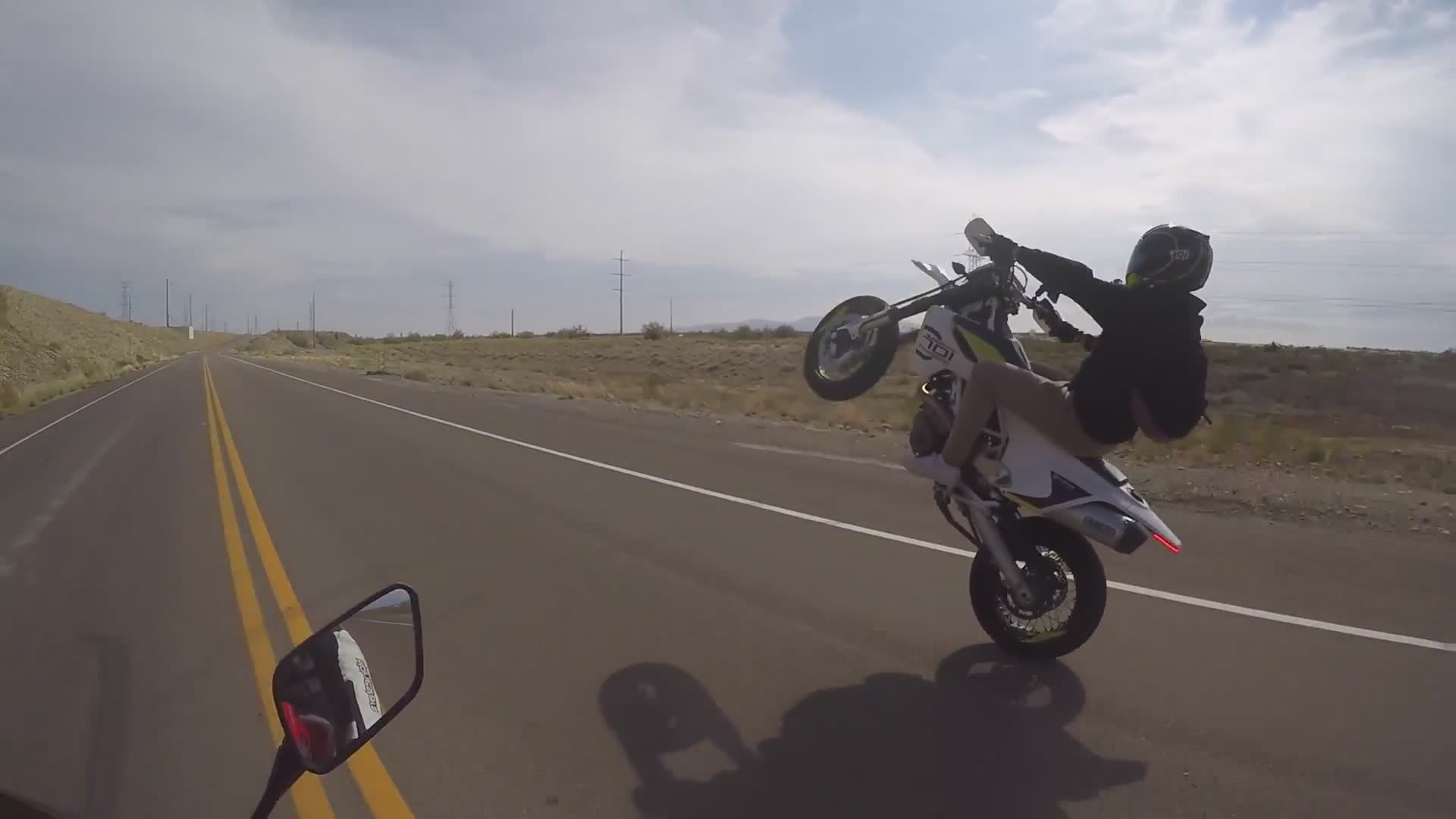 Extended stunt compilation showing endless wheelie variations and ...