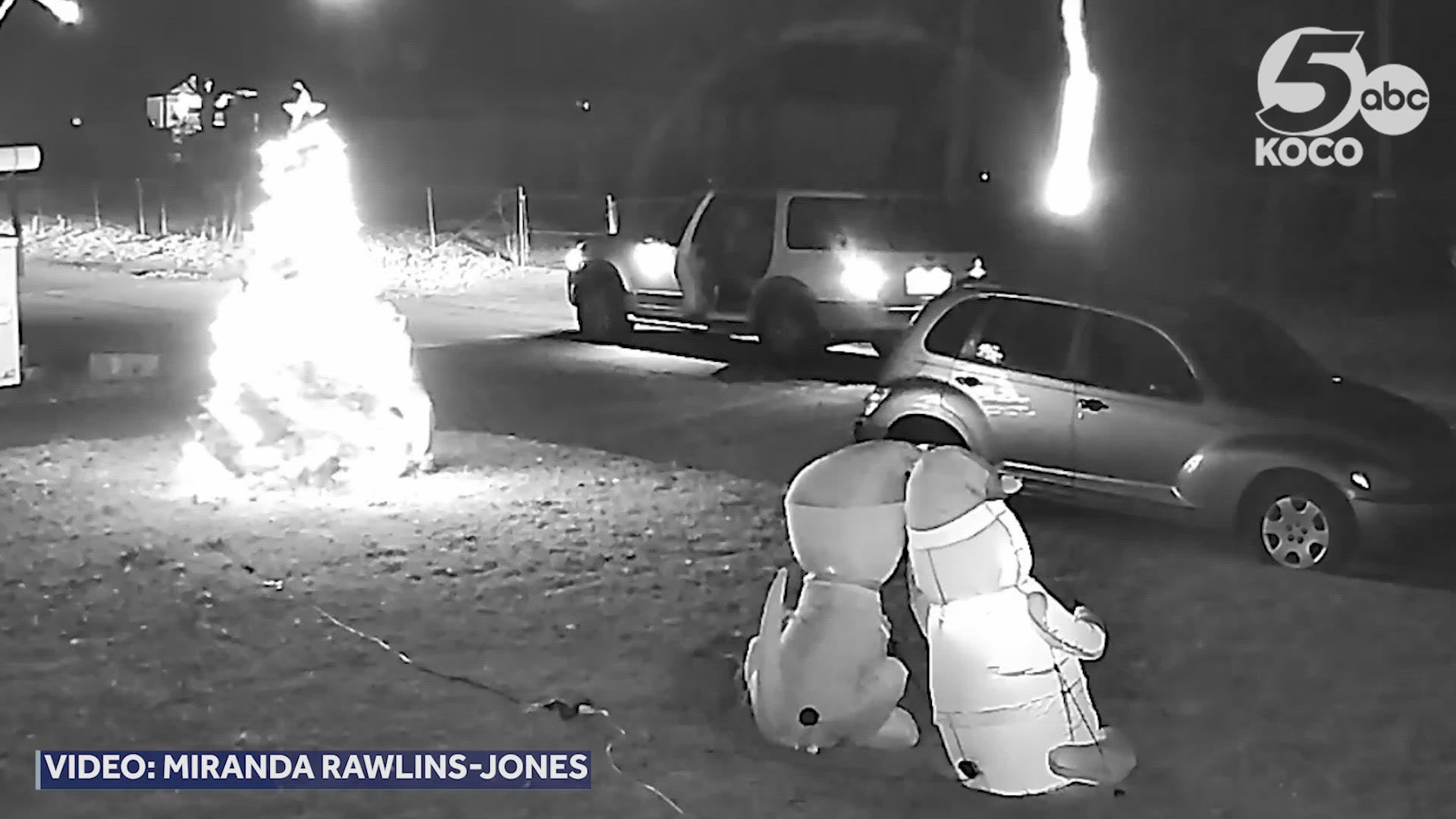 Watch: Thief caught on camera stealing inflatable Christmas decorations ...