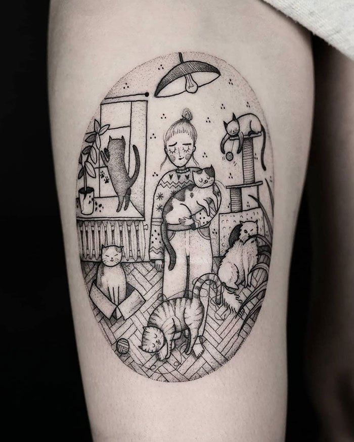 33 People Who Got Absolutely Awesome Cat Tattoos