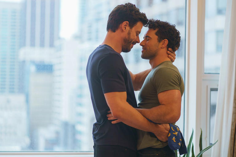 François Arnaud as Scott Hunter and Robbie G.K. as Kip Grady on 'Heated Rivalry' Sabrina Lantos