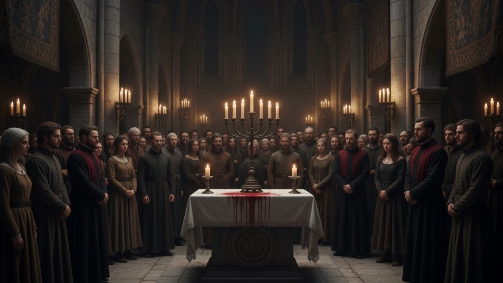 The medieval blood ritual of 1144 BC