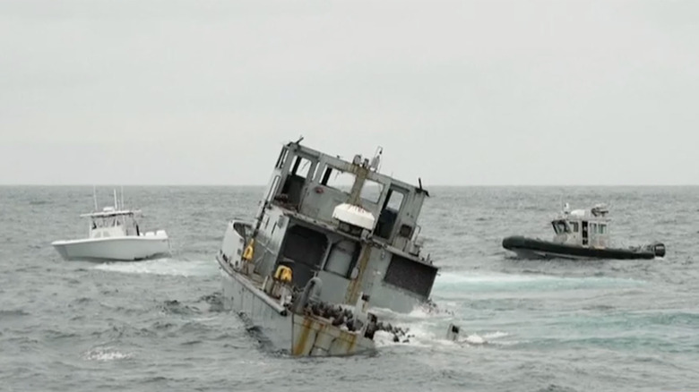 This Navy torpedo recovery vessel is South Carolina's newest ocean reef