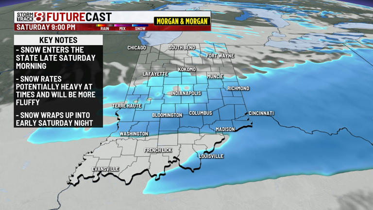 Several inches of snow possible Saturday, record cold potential Sunday ...