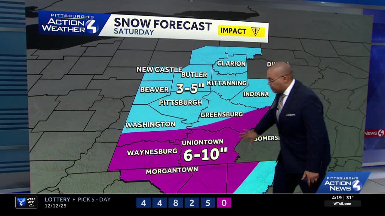 December 12 forecast: Winter weather this weekend for western PA