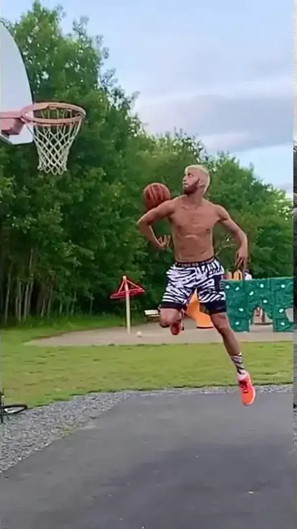Crazy park dunk, name this trick shot!