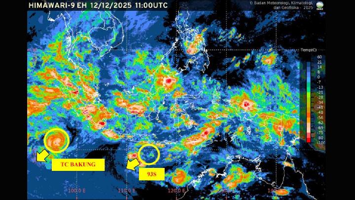 Siklon Tropis Bakung Ancam Bengkulu hingga Banten