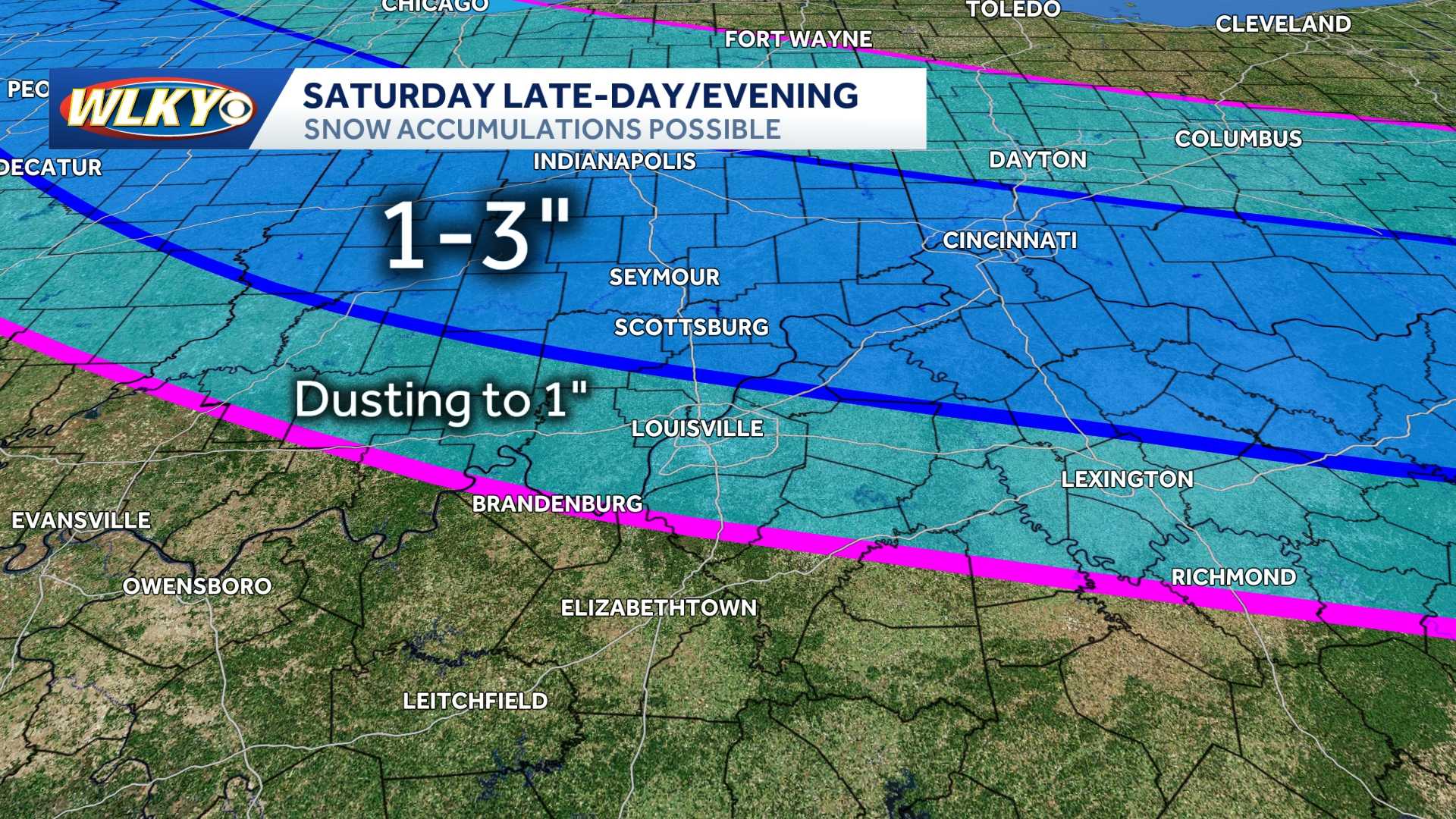 Passing snow showers Saturday night then bitterly cold Sunday