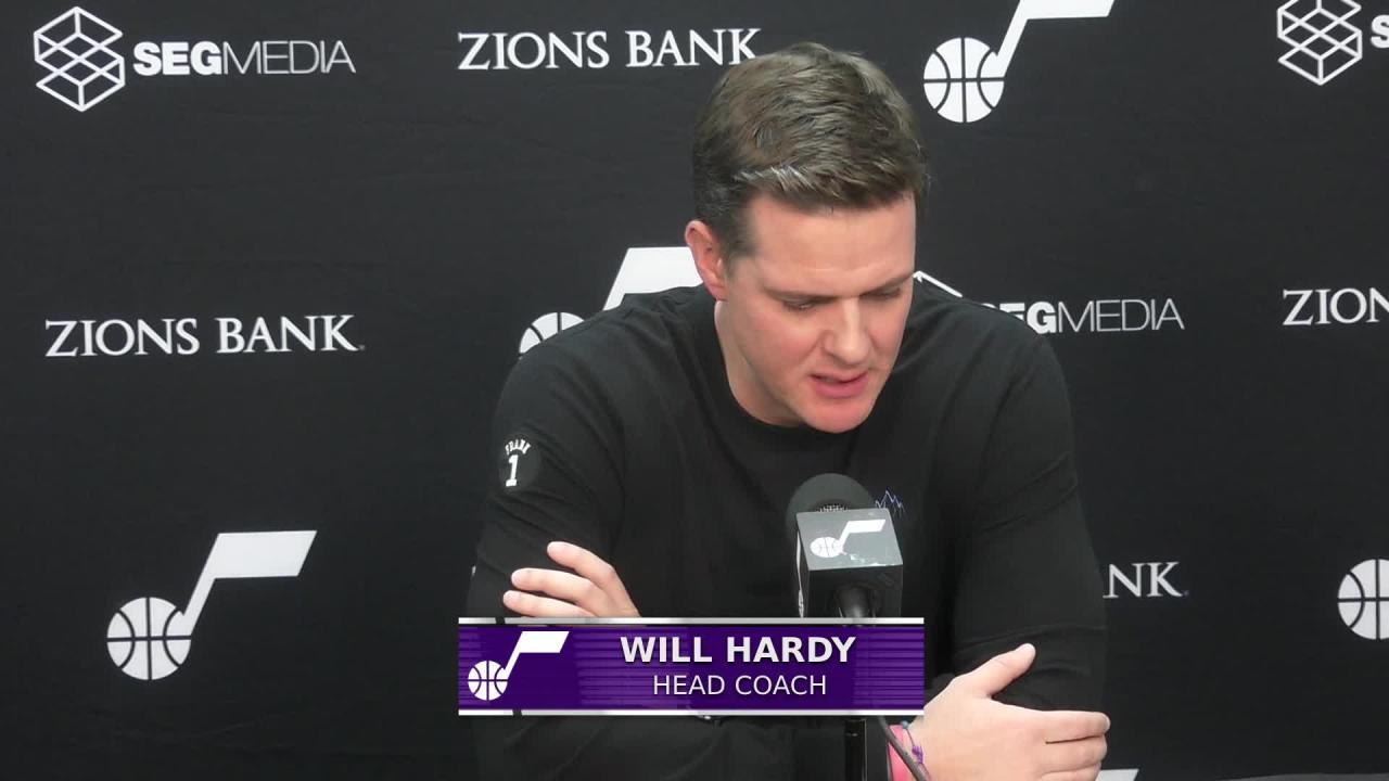 UTA 130, MEM 126: Will Hardy postgame media availability